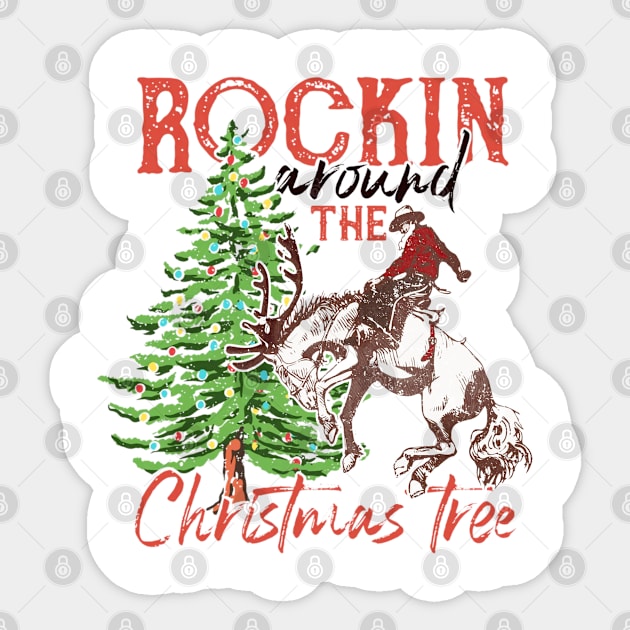 Rocking Around The Christmas Tree Sticker by JanaeLarson